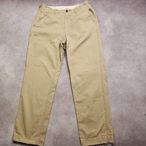 Polo Ralph Lauren Khaki Military Chino Pant 35x30 Army Standard Issue DISTRESSED